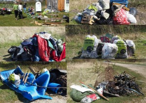 Fem store bunker affald og hygge ved Naturskolen - fotos Britta Lunnemann